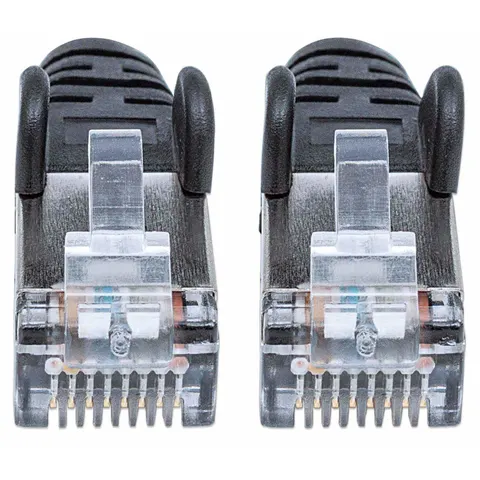 INTELLINET Patchkabel Cat6a-Stecker/Cat7-Rohkabel 1,5m sw – Bild 1