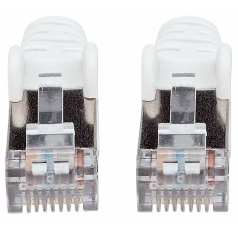 INTELLINET Patchkabel Cat6a-Stecker/Cat7-Rohkabel 0,25m weiß – Bild 1