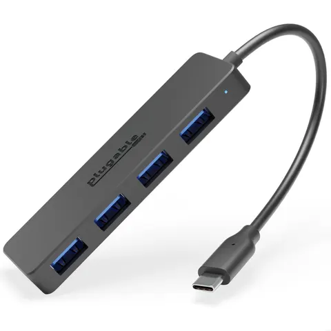 Plugable Technologies USB C to USB Adapter Hub. 4 Port USB 3.0 Hub. US – image 1