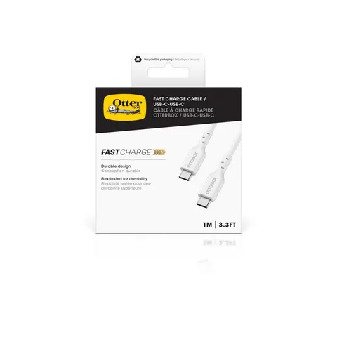 OtterBoxStandardCableUSBCC1MUSBPDWHT – afbeelding 1