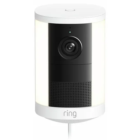 Ring Spotlight Camera met adapter (nieuwste generatie) - Wit - 2k video – afbeelding 1