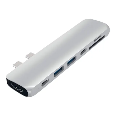 Satechi USB-C Hub (7 in 2), Silber – Bild 1