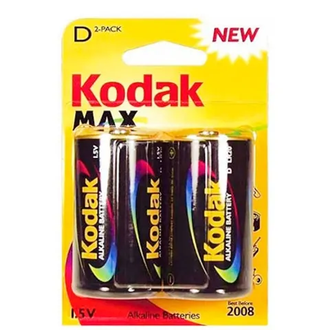 Kodak Max Alkaline D/LR20 Batterijen - 2 stuks – afbeelding 1
