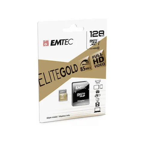 Emtec mSD 256GB UHS-I U1 EliteGold + Adapter – Bild 1