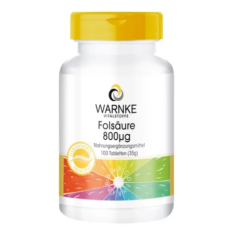 Warnke Folsäure 800 Microgramm Tabletten – Bild 1