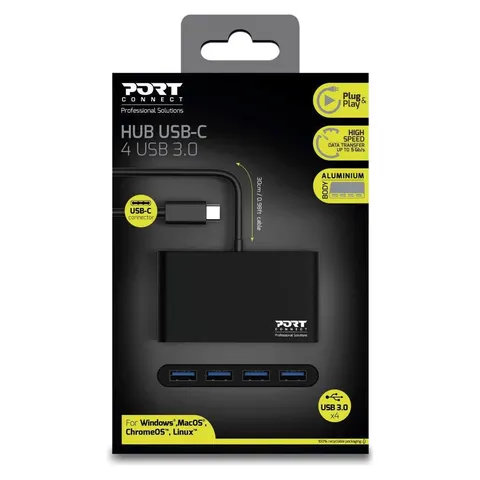 Port Connect 4 Port USB-C Hub – image 1