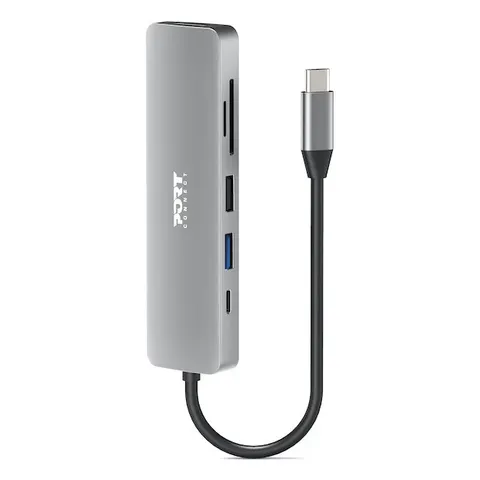 Port Designs 900162 interface hub USB Type-C Silver – image 1