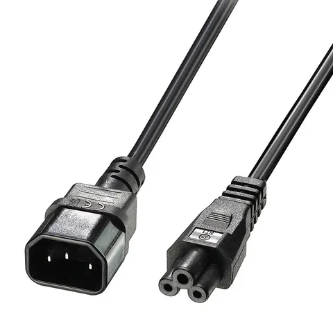 LINDY IEC-Netzkabel C14 an C5 1m – Bild 1