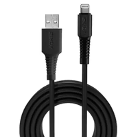 Lindy 31320 Lightning-Kabel 1 m Schwarz – Bild 1