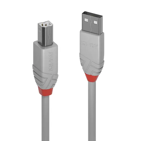 LINDY USB 2.0 Kabel Typ A/B Anthra Line M/M 5m – Bild 1