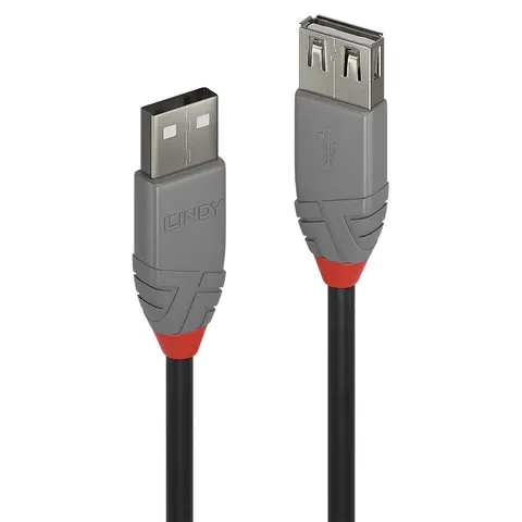 Lindy 5m USB 2.0 Type A Extension Cable. Anthra Line – image 1
