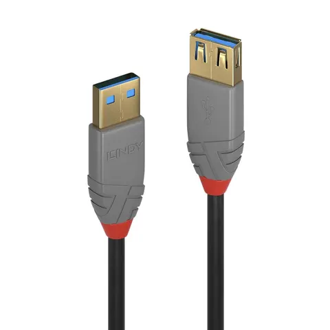 Lindy 1m USB 3.2 Type A Extension Cable 5Gbps Anthra Line – image 1