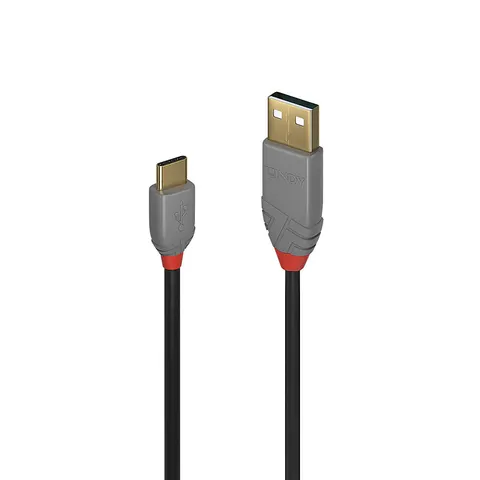 LINDY USB 2.0 Kabel Typ A/C Anthra Line M/M 2m – Bild 1