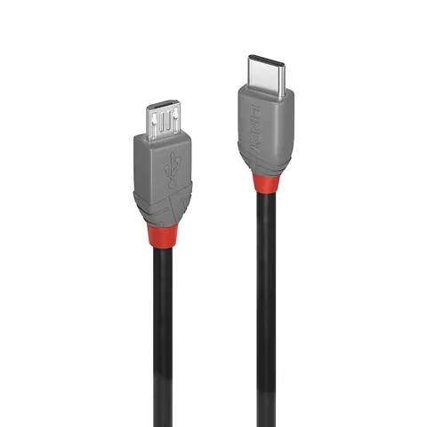 LINDY USB 2.0 Kabel Typ C/Micro-B Anthra Line M/M 2m – Bild 1