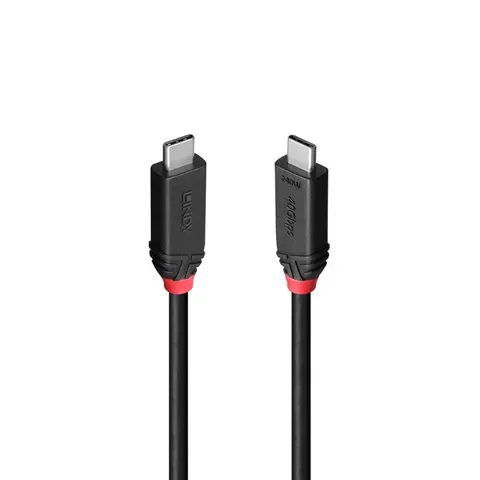 LINDY 1m USB4 240W Typ C Kabel Black – Bild 1