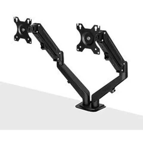 LINDY Dual Mount Desktop Gasfederarm - Schwarz – Bild 1