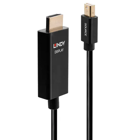 Lindy 2m Active Mini DisplayPort to HDMI Cable with HDR – image 1
