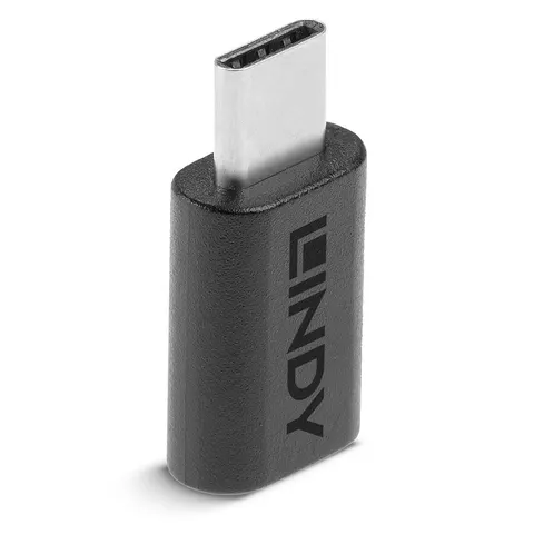 Lindy 41893 Kabeladapter USB 3.2 Type C Schwarz – Bild 1