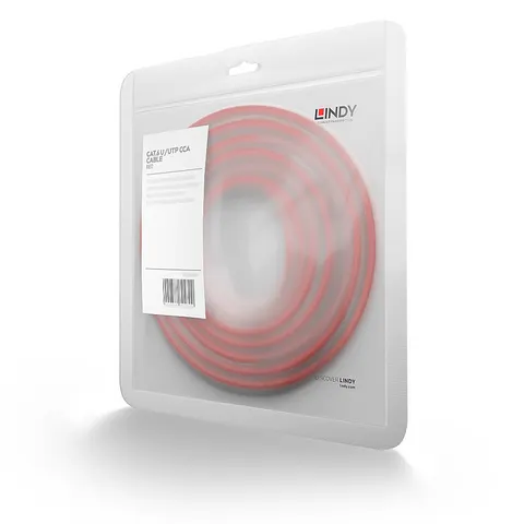 LINDY Patchkabel Cat6 U/UTP Basic rot 2.00m – Bild 1
