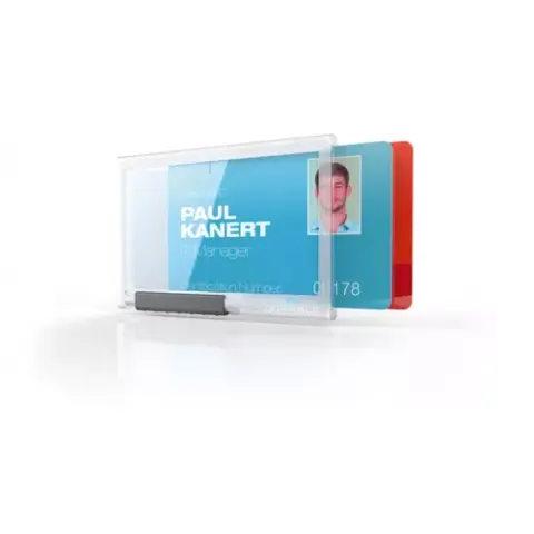 DURABLE Ausweishalter PUSHBOX DUO, transparent – Bild 1