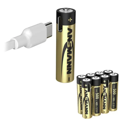 ANSMANN Premium Li-Ion Akku Micro AAA mit USB-C Kupplung – Bild 1