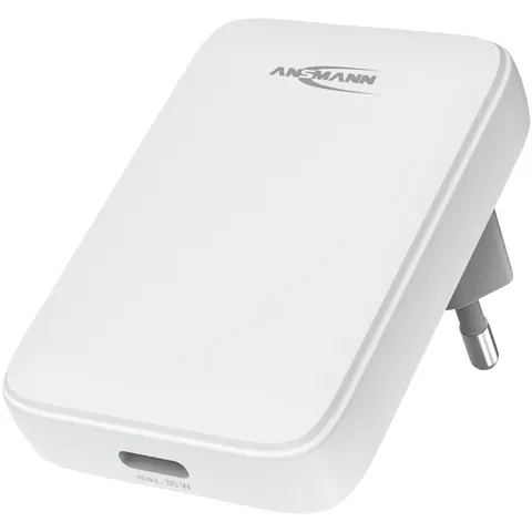 ANSMANN USB-Steckdosenadapter 130PD, flach, weiß – Bild 1