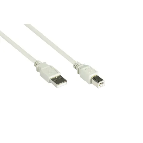 Good Connections USB2.0 Kabel A-B grau 1m – Bild 1