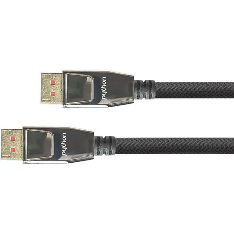 Python DisplayPort 1.4 Kabel Nylongeflecht schwarz 5m – Bild 1
