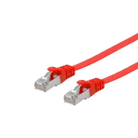 Equip Patchkabel Cat6A Flat U/FTP 2xRJ45 1.00m rot LSZH Polybeutel – Bild 1