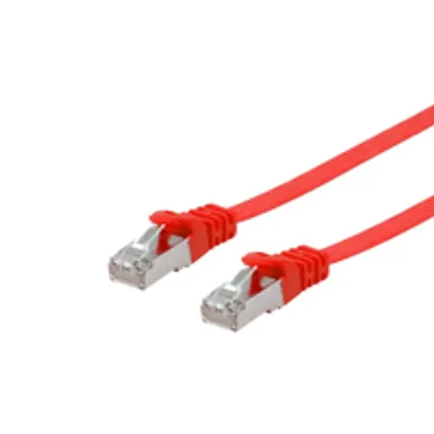 Equip Cat.6A U/FTP Flat Patchkabel, 5m, Rot – Bild 1