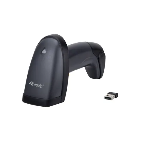 Equip 2D-Barcodescanner Laser Wireless/2.4GHz+Halter schwarz – Bild 1
