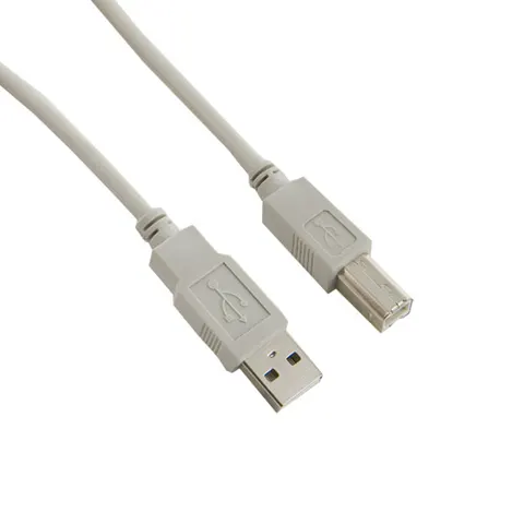 DIGITUS USB 2.0 Kabel, USB-A - USB-B Stecker, 3,0 m, beige – Bild 1
