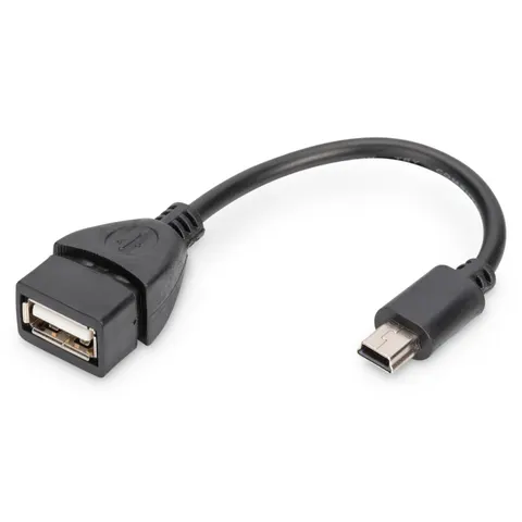DIGITUS USB 2.0 Adapter OTG, Typ Mini B - A St/Bu 0,2m – Bild 1