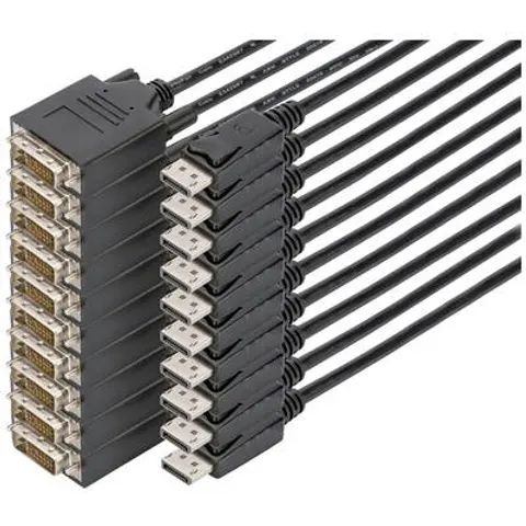 DIGITUS DisplayPort - DVI Adapterkabel, 10er Pack, 2m, sw – Bild 1