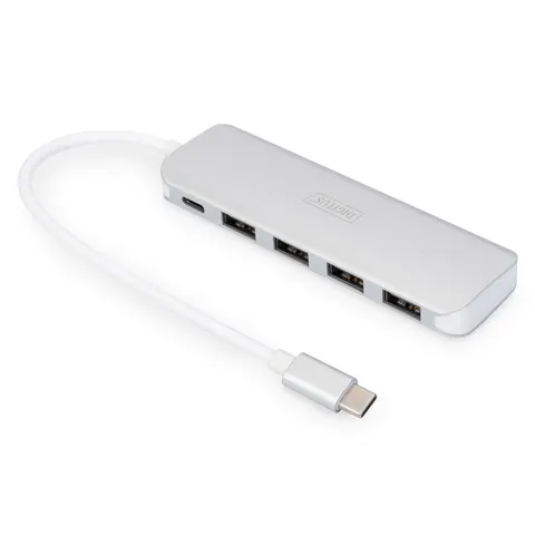 DIGITUS USB-C 3.0 Hub, 4-Port, silber – Bild 1