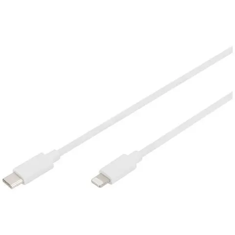 DIGITUS USB Kabel USB-C St. -> Lightning St., MFI 2M weiß – Bild 1