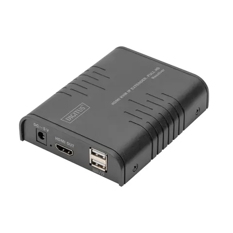 DIGITUS HDMI KVM IP Extender Receiver, Full HD – Bild 1