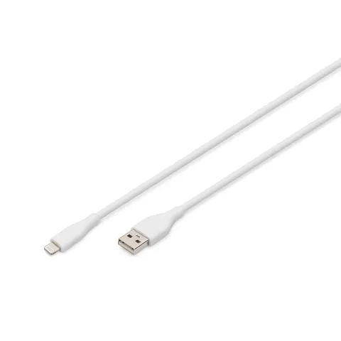 DIGITUS Silikon-Anschlusskabel, USB-A - Lightning, 0,5 m – AK600108005W – Bild 1
