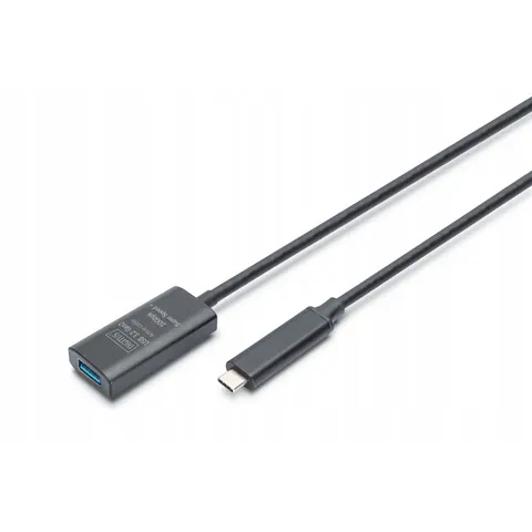 Digitus Active USB 3.2 Gen2 10G extension cable. USB-C - USB-A. 5m – image 1
