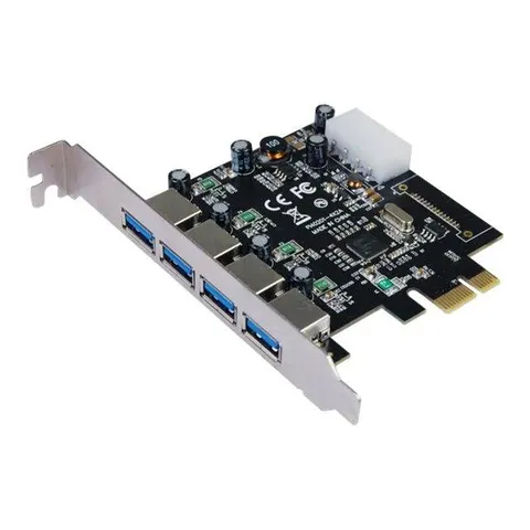 Longshine USB 3.0 Card PCIe 4 extern retail – Bild 1