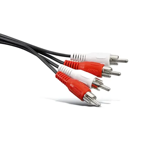 Tulp stereo audio kabel - zwart - 7 meter – afbeelding 1