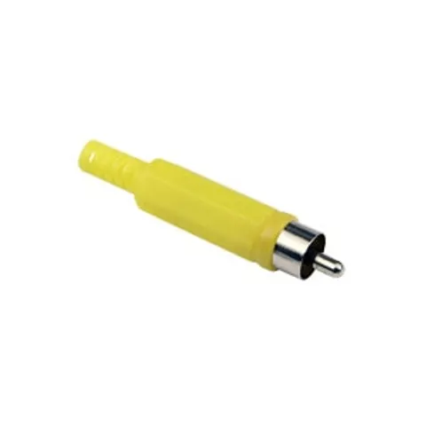Tulp (m) audio/video connector - plastic / geel – afbeelding 1