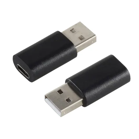 USB-A (m) - USB-C (v) adapter - USB2.0 / zwart – afbeelding 1
