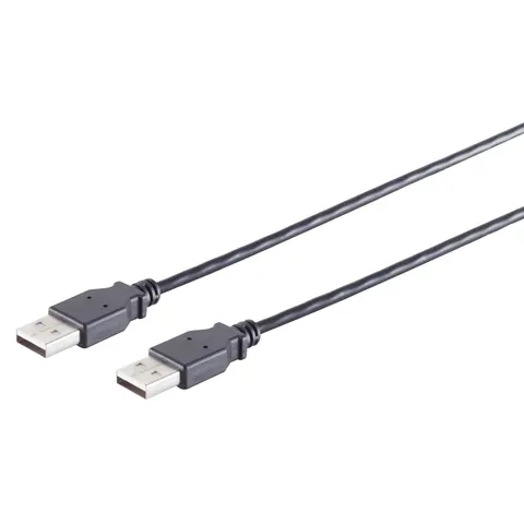 USB-A kabel | USB2.0 | 2,5W | zwart | 1 meter – afbeelding 1