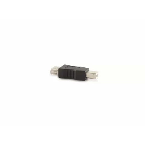 USB-B (m) - USB-A (v) adapter - USB2.0 / zwart – afbeelding 1