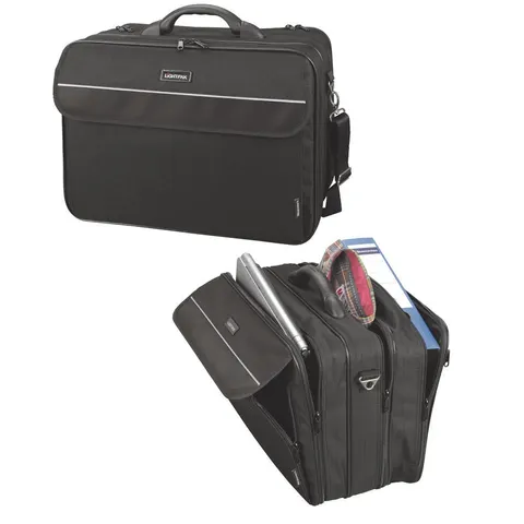 LiGHTPAK Notebook-Tasche , CORNICHE, , aus Nylon, schwarz – Bild 1