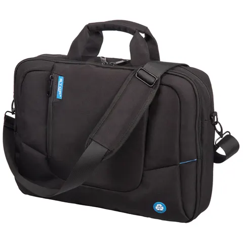 STOP Notebook-Tasche RPET GRENADA, reyceltes PET, schwarz – Bild 1