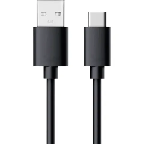 RealPower Datenkabel schwarz USB-A auf USB-C – Bild 1