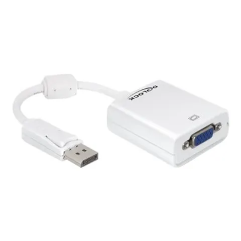 DELOCK Displayport Adapter DP -> D-Sub15 St/Bu weiß – Bild 1