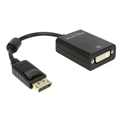 DeLOCK Adapter DisplayPort zu DVI – Schwarz – Bild 1